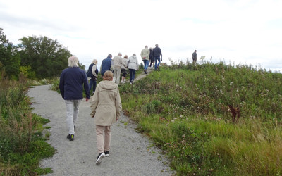 På väg till utsiktsplatsen. Foto: Elisabeth Löfberg