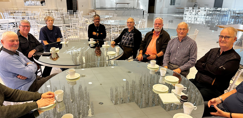 Några medlemmar som deltog i snackcaféet. Foto: Mats Lindberg