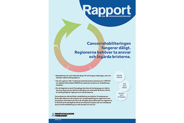Omslagsbild till förbundets nya rapport om cancerrehabilitering