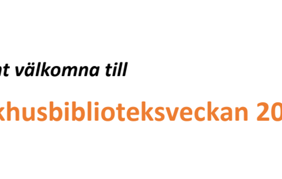 Sjukhusbiblioteksveckan 2025