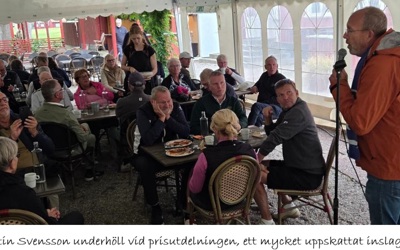 Martin Svenssons underhållning vid prisutdelningen var ett mycket uppskattat inslag.