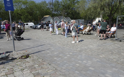 20250615 I väntan på avgång, lunchkryssning på Mälaren. Foto: Kurt Löfberg