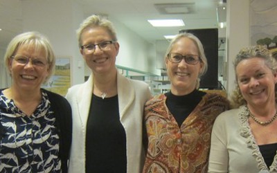 Kontaktsjuksköterskorna Maya Isaksson, Lotte Jeppsson, Åsa Andersson och Gunilla Sundgren