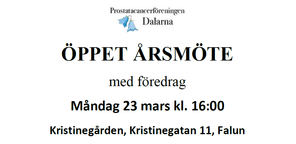 PCF Dalarna Kallelse Årsmöte 2026