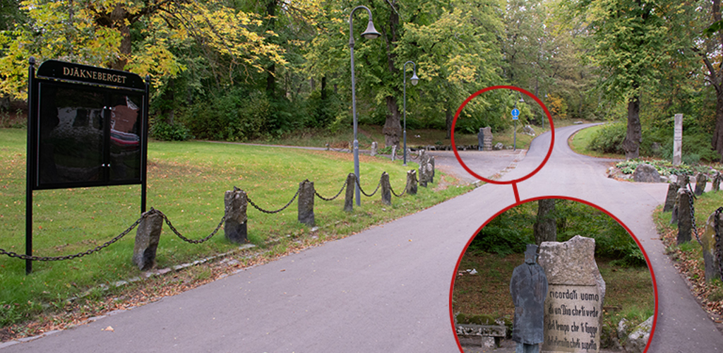 Sam Lidmans staty på Djäkneberget  Foto: Elisabeth Löfberg