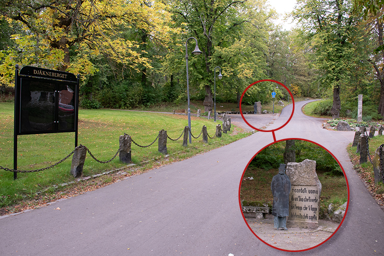 Sam Lidmans staty på Djäkneberget