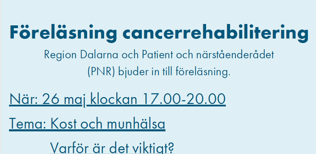 Föreläsning Cancerrehabilitering 2025 05 26