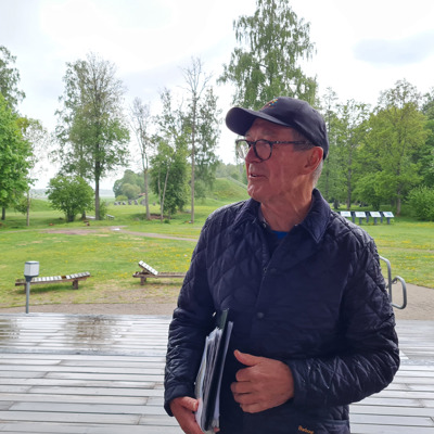 Guiden Bengt Wallén vid Anundshög, foto: Agneta Näsström