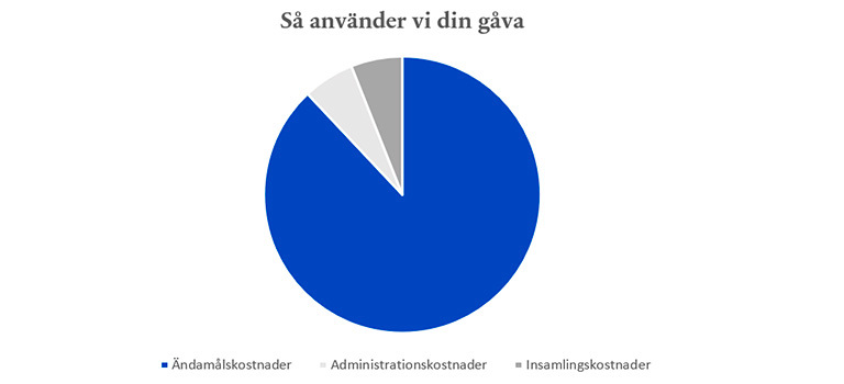 Cirkeldiagram över kostnader