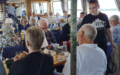 20250615 Medlemmarna lät sig väl smaka av buffén. Foto: Agneta Näsström