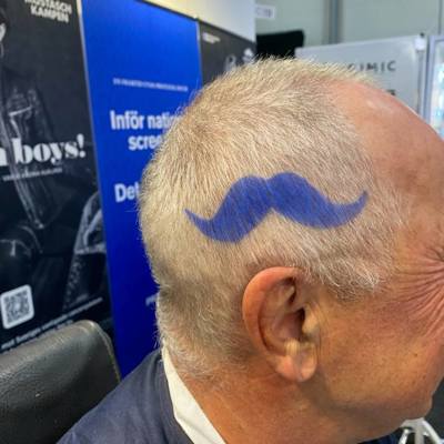 Blå Mustasch